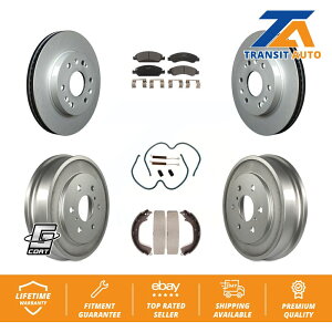 brake disc rotor V{[Vo[hp̃tgAR[eBOu[L[^[[^[Z~bNpbhhLbgi7PCj Front Rear Coated Brake Rotor Ceramic Pad Drum Kit (7Pc) For Chevrolet Silverad