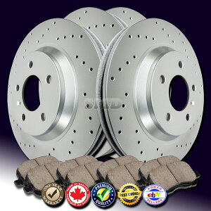 brake disc rotor Z0823 FIT 2004 2005 2006YX-Trail Drilledu[L[^[Z~bNpbhF+R Z0823 FIT 2004 2005 2006 Nissan X-Trail Drilled Brake Rotors Ceramic Pads F+R