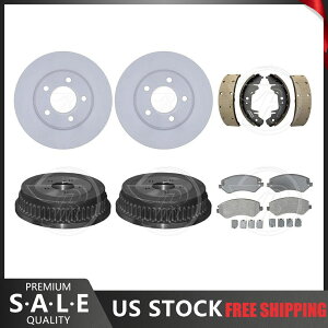 brake disc rotor �_�b�W�O�����h�L�����o��2003�R�[�e�B���O�u���[�L���[�^�[�ƃ��^���b�N�p�b�h�h�����ƌC Fits Dodge Grand Caravan 2003 Coated Brake Rotors & Metallic Pads Drums & Shoes�y���s�A���i�z