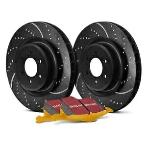 brake disc rotor �t�H�[�h�t���[�W����13-18 EBC�X�e�[�W5�X�[�p�[�X�g���[�g�̂��ڂ݂ƃX���b�g�t���t�����g�u���[�L�L�b�g For Ford Fusion 13-18 EBC Stage 5 Super Street Dimpled & Slotted Front Brake Kit�y���s�A