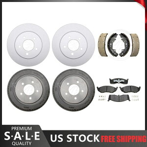 brake disc rotor 1997-2000�v���}�X�{�C�W���[�R�[�e�B���O�u���[�L���[�^�[�ƃp�b�h +�u���[�L�h�����ƌC Fits 1997-2000 Plymouth Voyager Coated Brake Rotors & Pads + Brake Drums & Shoes