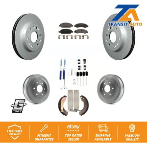 brake disc rotor V{[Vo[hp̃tgAR[eBOu[L[^[[^[Z~bNpbhhLbgi7PCj Front Rear Coated Brake Rotor Ceramic Pad Drum Kit (7Pc) For Chevrolet Silverad