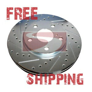brake disc rotor �t�����g+���A�Z�b�g�p�t�H�[�}���X�N���X�h�����X���b�g�X���b�g�u���[�L�f�B�X�N���[�^�[TBS93168 FRONT+REAR SET Performance Cross Drilled Slotted Brake Disc Rotors TBS93168�y���s�A���i�z