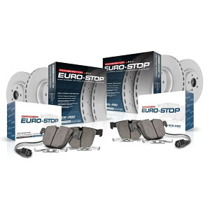 brake disc rotor ESK2795�p���[�X�g�b�v�u���[�L�f�B�X�N�ƃp�b�h�L�b�g4�փZ�b�g�t�����g�ƃ��A�̃A�E�f�B�p ESK2795 Powerstop Brake Disc and Pad Kits 4-Wheel Set Front & Rear for Audi�y���s�A���i�z