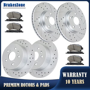 brake disc rotor Lexus ES300H 2013 2014 2015 2016 2017 2018�ɓK�����t�����g���A�u���[�L���[�^�[�p�b�h Front Rear Brake Rotors Pads Fit for Lexus ES300H 2013 2014 2015 2016 2017 2018�y���s�A���i�z