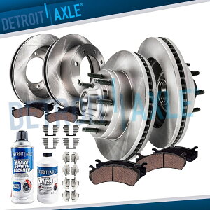 brake disc rotor 2008-2014 Ford E-150 E-250 E-350 SD�t�����g�����A�u���[�L���[�^�[ +�Z���~�b�N�p�b�h 2008 - 2014 Ford E-150 E-250 E-350 SD Front & Rear Brake Rotors + Ceramic Pads�y���s�A���i�z