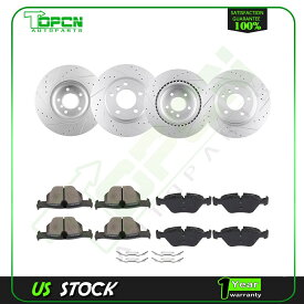 brake disc rotor 2006年のフロント＆リア4xブレーキディスクローターと8xセラミックパッド-BMW 330i E90 Front & Rear 4X Brake Discs Rotors and 8X Ceramic Pads For 2006 - BMW 330i E90