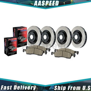 brake disc rotor 2000�N����2001�N�̃A�E�f�B�p�̃t�����g����у��A�Z���g���b�N�p�[�c�f�B�X�N�u���[�L�p�b�h�ƃ��[�^�[�L�b�g 1X Front and Rear Centric Parts Disc Brake Pad and Rotor Kit For 2000-2001 Audi