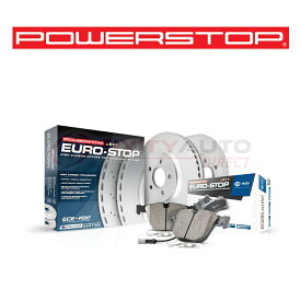 brake disc rotor パワーストップ2008-2014 BMW X6 4.4L V8 -SJのEuroStopディスクブレーキパッドとローター Power Stop EuroStop Disc Brake Pads & Rotor for 2008-2014 BMW X6 4.4L V8 - sj