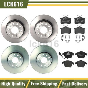 brake disc rotor 2010N2013ÑAEfBA3̃u{u[LLbgu[Lpbhƃ[^[tgA Brembo Brake kit brake pads and rotors Front Rear For 2010-2013 Audi A3