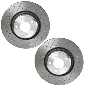 brake disc rotor BMW F22 F30 F34�p��2�̃��A�h�����X���b�g�X���b�g�u���[�L�f�B�X�N���[�^�[�̃u�����{�y�A�Z�b�g Brembo Pair Set of 2 Rear Drilled Slotted Brake Disc Rotors For BMW F22 F30 F34