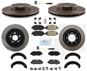 brake disc rotor 16-21ZfXxcgXp̃n[hEFAttgуAJ[{u[L[^[pbh Front & Rear Carbon Brake Rotors Pads w/ hardware for 16-21 Mercedes Benz Metris