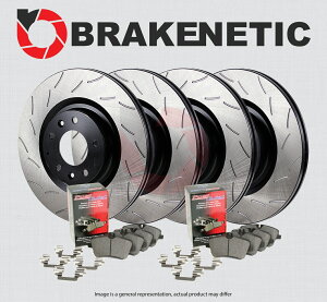 brake disc rotor FR Brakenetic Premium RSXbgu[L[^[ +Z~bNpbh56.40076.41 F&R BRAKENETIC PREMIUM RS Slot Brake Rotors + Ceramic Pads 56.40076.41