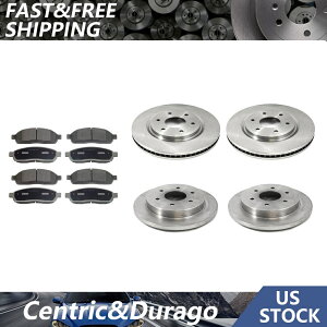 brake disc rotor tgALbgu[L[^[ƃ^bNu[LpbhyAZbgtBbg2007 QX56 Front Rear Kit Brake Rotors & Metallic Brake Pads Pair Set Fits 2007 QX56
