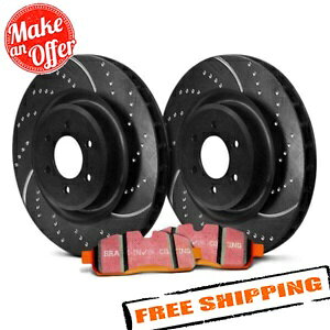 brake disc rotor EBC�X�e�[�W8�X�[�p�[�g���b�N�̂��ڂ݂ƃX���b�g�t�����A�u���[�L�L�b�g11-18 RAM 1500 EBC Stage 8 Super Truck Dimpled & Slotted Rear Brake Kit for 11-18 Ram 1500�y���s�A���i�z