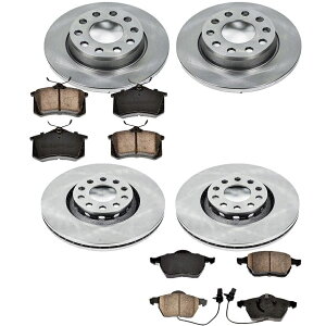 brake disc rotor 77oEREP27m4փZbgu[LfBXNƃpbhLbgAEfBA4p̃tgƃA~܂ 77OEREP27 Sure Stop 4-Wheel Set Brake Disc and Pad Kits Front & Rear for Audi A4