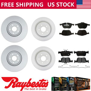 brake disc rotor 2019tH[hGXP[vtgALbgR[eBOu[L[^[Z~bNpbh-raybestos Fits 2019 Ford Escape Front Rear Kit Coated Brake Rotors Ceramic Pads -Raybestos