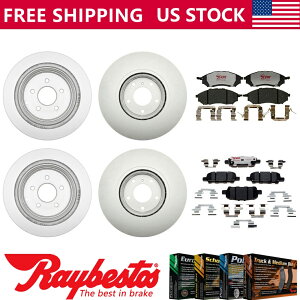 brake disc rotor tBbg2013 M56tgAR[eBOu[L[^[ƃnCubhu[Lpbh - CxXg Fit 2013 M56 Front Rear Coated Brake Rotors & Hybrid Brake Pads - Raybestos
