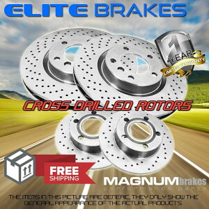 brake disc rotor 2008�N����2014�N�̃����Z�f�X�x���cC350�X�|�[�c�p�b�P�[�W�̃t�����g�����A�N���X�h�������[�^�[ Front & Rear Cross Drilled Rotors for 2008-2014 Mercedes Benz C350 Sport Package�y���s�A���i�z