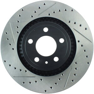 brake disc rotor STOPTECH 127.61114R SELECT SPORT SPORT Cross-drilled and Slotted Disc Brake Rotor StopTech 127.61114R Select Sport Cross-Drilled And Slotted Disc Brake Rotor