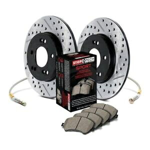 brake disc rotor AEfBQ5 09-17 STOPTECH SPORT DRILLILDSLOTTED 1s[XAu[LLbg For Audi Q5 09-17 StopTech Sport Drilled & Slotted 1-Piece Rear Brake Kit