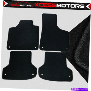 CO GAp[c tBbg06-13AEfBA3ubNiChCo[ƏqTChtA}bgJ[ybg Fits 06-13 Audi A3 Black Nylon Driver & Passenger Side Floor Mats Carpets