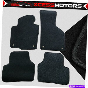 CO GAp[c tBbg09-17tHNX[QCCubNiCtA}bgJ[ybghCo[Əȑ Fits 09-17 Volkswagen CC Black Nylon Floor Mats Carpets Driver & Passenger Side