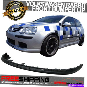 CO GAp[c K06-09 VWSt5 MK5 Rabbit VX^Ctgop[bvX|C[ - hPU Fits 06-09 VW Golf 5 MK5 Rabbit V-Style Front Bumper Lip Spoiler - Unpainted PU