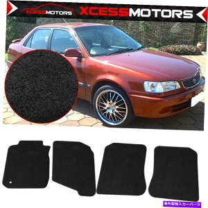 CO GAp[c tBbg98-02g^J[OEtBbggJ[ybgtA}bg4PCSubNiC Fits 98-02 Toyota Corolla OE Fitment Carpet Floor Mats 4PCS Black Nylon
