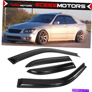 CO GAp[c tBbg01-05NTXIS300Z_EBhEoCU[CK[hxgVF[h4PCSZbg Fits 01-05 Lexus IS300 Sedan Window Visors Rain Guard Vent Shade 4Pcs Set