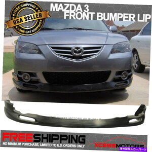 CO GAp[c K04-06}c_3 S^Cṽtgop[bvX|C[Xvb^[hPU Fits 04-06 Mazda 3 S-Type Front Bumper Lip Spoiler Splitter Unpainted PU