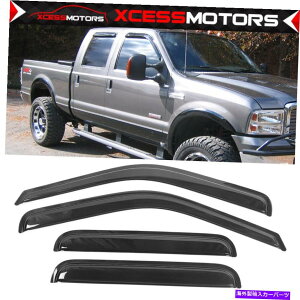 CO GAp[c 99-16 FORD F250 F350 F450 F550 SLIM ACRYLIC WINDE VISORS DEFLECTORS 4PCS Fits 99-16 Ford F250 F350 F450 F550 Slim Acrylic Window Visors Deflectors 4Pcs