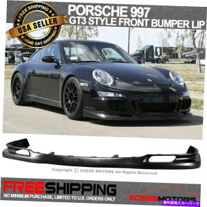 CO GAp[c tBbg05-08|VF997 911 GT3X^Ctgop[bvX|C[hPU Fits 05-08 Porsche 997 911 GT3 Style Front Bumper Lip Spoiler Unpainted PU