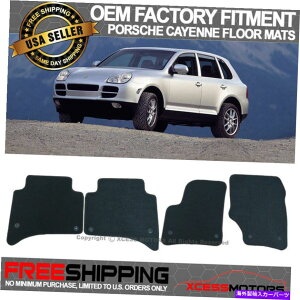 CO GAp[c tBbg03-10|VFJCGIGtBbggtA}bgJ[ybgtgAiCubN Fits 03-10 Porsche Cayenne OE Fitment Floor Mats Carpet Front & Rear Nylon Black