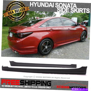 CO GAp[c tBbg11-14q_C\i^TChXJ[gbJ[plGNXeVlh rhyApp Fits 11-14 Hyundai Sonata Side Skirts Rocker Panel Extensions LH RH Pair PP