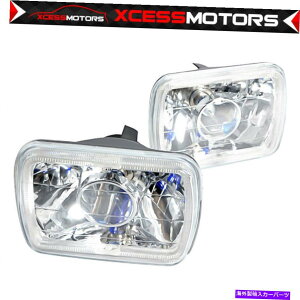 CO GAp[c 7x6C`u[n[H4ouV[ꂽr[XNGAvWFN^[wbhCgwbhv2PCS 7x6 Inch Blue Halo H4 Bulb Sealed Beam Square Projector Headlight Headlamp 2PCS