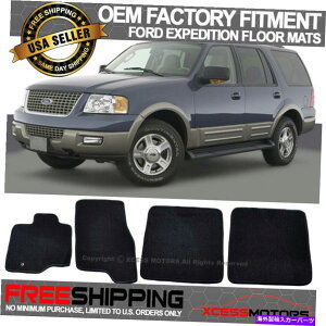 CO GAp[c tBbg03-10tH[hoet@Ng[tBbgtA}bgJ[ybgiCubN Fits 03-10 Ford Expedition OE Factory Fit Floor Mats Carpet Nylon Black