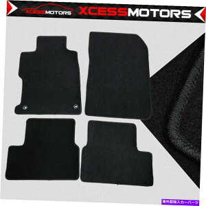 CO GAp[c 12-13z_VrbNN[yubNiChCo[ƏȃtA}bgJ[ybg Fits 12-13 Honda Civic Coupe Black Nylon Driver & Passenger Floor Mats Carpets