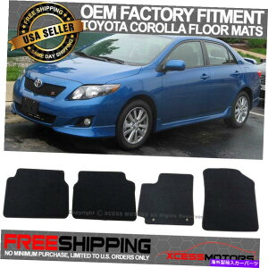 CO GAp[c tBbg09-13J[OEt@Ng[tBbggtA}bgJ[ybgtgAiCubN Fits 09-13 Corolla OE Factory Fitment Floor Mats Carpet Front&Rear Nylon Black