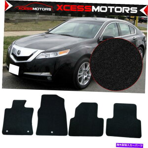 CO GAp[c tBbg09-14 ACURA TLubNiCtgtA}bgJ[ybg4PC Fits 09-14 Acura TL Black Nylon Front Rear Floor Mats Carpets 4PC