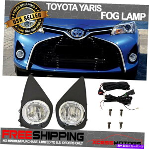CO GAp[c tBbg15-17g^XtgtHOvCgyALbgLH RHNAY Fit 15-17 Toyota Yaris Front Fog Lamp Light Pair Kit LH RH Clear Lens