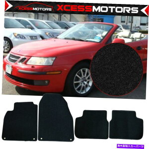 CO GAp[c tBbg03-11T[u9-3tA}bgJ[ybgtgAubN4PCZbg-Nylon Fits 03-11 Saab 9-3 Floor Mats Carpet Front & Rear Black 4PC Set - Nylon