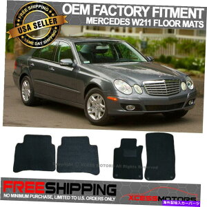 CO GAp[c tBbg03-08xcW211 ENXOEtBbggtA}bgJ[ybgtgAiCubN Fits 03-08 Benz W211 E-Class OE Fitment Floor Mats Carpet Front Rear Nylon Black