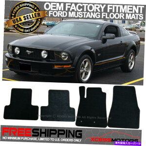 CO GAp[c tBbg05-09}X^OHꑕtA}bgJ[ybgtgAiCubN Fit 05-09 Mustang OE Factory Fitment Floor Mats Carpet Front & Rear Nylon Black