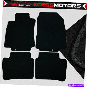 CO GAp[c tBbg07-12YFTubNiCtA}bgJ[ybghCo[Əȑ Fits 07-12 Nissan Versa Black Nylon Floor Mats Carpets Driver & Passenger Side