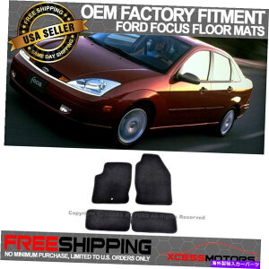 CO GAp[c tBbg00-07tH[htH[JXOEt@Ng[tA}bgJ[ybgtgAiCubN Fit 00-07 Ford Focus OE Factory Floor Mats Carpet Front & Rear Nylon Black
