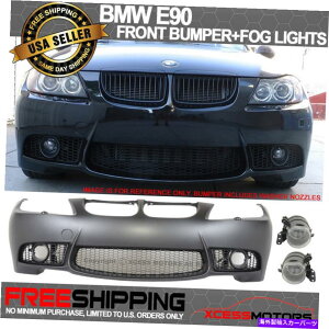 CO GAp[c tBbg09-11 BMW E90 E91 3V[Y4D M3X^Ctgop[Jo[ +tHOCgLH RH Fit 09-11 BMW E90 E91 3-Series 4D M3 Style Front Bumper Cover + Fog Lights LH RH