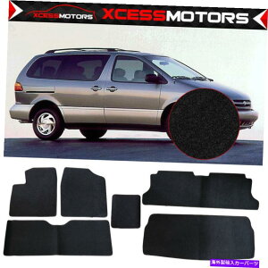 CO GAp[c tBbg98-03g^VGiubNiCtgtA}bgJ[ybg6pc Fits 98-03 Toyota Sienna Black Nylon Front Rear Floor Mats Carpets 6PC