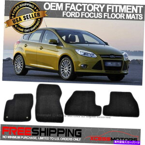 CO GAp[c tBbg11-15tH[htH[JXOEt@Ng[ubNtgAtA}bgJ[ybgiC Fits 11-15 Ford Focus OE Factory Black Front & Rear Floor Mats Carpet Nylon
