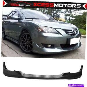 CO GAp[c tBbg04-06}c_3^CvI KX^Chtgop[bvX|C[Xvb^[PU Fits 04-06 Mazda 3 Type-I K Style Unpainted Front Bumper Lip Spoiler Splitter PU